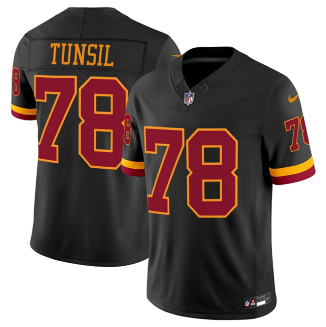 Men's Washington Commanders #78 Laremy Tunsil Black 2026 F.U.S.E. Hail Raiser Alternate Vapor Limited Stitched Football Jersey